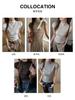 Camisetas de Manga Corta de Cuello Alto a Media Altura Cuidadosamente Seleccionadas para Mujer en Primavera y Otoño, Tops de Capa Interior de Lyocell que Se Pueden Usar por Fuera para una Sensación de Alta Gama