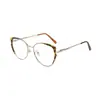 Armazón de Gafas Nuevo Estilo Ojo de Gato Europeo y Americano Armazón de Gafas Decorativo Irregular de Moda Gafas Cambia Color Transfronterizas con Filtro de Luz Azul para Mujer
