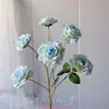 Rosas Artificiais com 6 Cabeças, Rosas Chá, Flores Artificiais para Casamento, Hotel, Decoração de Casa, Flores de Rosa, Flores Artificiais para Atacado Transfronteiriço