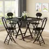 Mesa Dobrável para Uso Doméstico, Conjunto Simples de Mesa e Cadeiras Dobráveis para Apartamentos Pequenos, Mesa Pequena Portátil, Atacado para Exportação