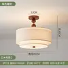 Lâmpada de comércio exterior E27 vento Nanyang estudo quarto sala de jantar lustre estilo Wabi-sabi retrô mesa de jantar tecido japonês estilo antigo meio