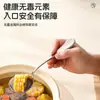 Cuchara de Titanio Puro, Vajilla Antibacteriana de Alta Gama para el Hogar, Cuchara de Comida y Bebida de Grado Alimenticio para Niños, Cuchara de Mango Largo, Cuchara Redonda para Sopa