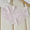 Roupa íntima feminina 7A antibacteriana de algodão puro com entrepernas estendido, entreperna de algodão puro, algodão para bebês classe A, confortável e solta com borda de orelha de madeira para mulheres