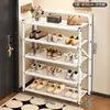 Zapatero plegable para entrada de casa, multicapa, sin necesidad de instalación, zapatero simple, estante para zapatos ahorrador de espacio para sala de estar