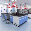 Mesa experimental de acero para laboratorio químico de física, consola para sala de pruebas con fregadero, tablero químico sólido, banco de pruebas de acero y madera.