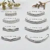 Prata Esterlina S925 Moeda Estampa de Bambu Meia Pulseira Cotovelo DIY Corda Artesanal Pulseira de Cristal Acessórios de Joias com Contas