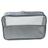 Bolsa de tocador transparente de malla, bolsa de maquillaje de viaje, bolsa de almacenamiento, bolsa organizadora de cosméticos y artículos de tocador transpirable estilo bolso de mano