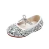 Nuevos Zapatos de Princesa con Lentejuelas para Primavera y Otoño para Niñas Pequeñas, Zapatos Mary Jane para Niños, Zapatos de Cuero de Alta Gama para Niñas
