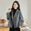 Abrigo de Lana Estilo Nuevo 2026 con Hebilla Dorada, Chaqueta Corta de Lana Doble Cara, Top Versátil, Ropa Popular para Mujer
