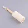 Cepillo de copa de lufa con mango de madera maciza, cepillo para platos colgante de mango largo, cepillo para ollas retro para el hogar, cepillo de limpieza portátil