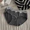 Ropa Interior de Bebé de Algodón Clase A para Mujer, con Ribete de Encaje, de Cintura Media, Amigable con la Piel, Suave, Antibacteriana Grado 10A, Longitud Extendida, Calzones con Refuerzo 100% Algodón