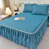 Juego de Tres Piezas Falda de Cama Estilo Princesa de Látex Mate Verano 2026 Nuevo Colcha de Encaje de Verano Sábana con Borde de Falda