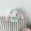 Mochila Mini Fofa Infantil Boneca Porta-Moedas Desenho Animado Japonês Coelho de Orelhas Grandes Boneca de Pelúcia Bolsa Mochila Pequena Macia para Menina