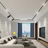 Paquete combinado de diseño de lámpara de riel de atracción magnética para sala de estar, dormitorio, sin lámpara principal, iluminación, lámpara de línea LED empotrada, sin marco