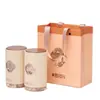 Pequeño tamaño grande dos libras y media latas redondas de papel latas para té té negro té verde empaque universal para té caja vacía en stock