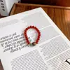 Atacado One Piece Pulseira de Ágata Vermelha, Pulseira de Jade Hetian Super Branco com Contas Retrô, Novo Estilo Chinês Presente para o Ano Novo