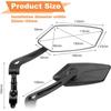Espejo retrovisor para bicicleta de montaña Espejo plano para vehículo eléctrico Reflector ajustable de 360 grados Espejo retrovisor Accesorios de ciclismo