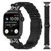 Adequado para Apple Watch de 1ª a 10ª Geração Pulseira de Aço Inoxidável Apple Watch Ultra Pulseira de Aço Brilhante de Sete Contas em Forma de M