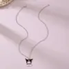 Collares Sanrio Europeos y Americanos Transfronterizos, Lindos Collares Colgantes de Kuromi y My Melody, Cadenas para Clavícula de Dibujos Animados, Accesorios para Niños
