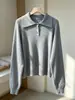 Nueva Colección Otoño/Invierno 2026: Suéter de Punto tipo Polo Estilo Coreano para Mujer con Cuello Camisero, Corte Holgado, Efecto Adelgazante, Top Suave y Cómodo de Manga Larga
