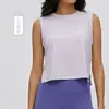 Novo Estilo Colete de Yoga Sem Mangas para Mulheres, Curto, Soltinho, Cobertura Esportiva, Leve, Respirável, Roupa Casual para Yoga