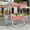 Nuevo puesto de mercado nocturno, soporte de exhibición de carrito de snacks móvil, puesto de mercado, estante de exhibición para actividades de puesto callejero al aire libre