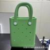 Celebridad de Internet Misma Calidad EVA Bolso de Moda para Mujer Todo Fósforo Bolso con Agujeros con Correa para el Hombro Mini Bolso de Gelatina Cesta para Teléfono Móvil