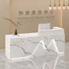 Balcão de caixa loja balcão de bar comercial pequeno balcão de loja de roupas balcão de salão de beleza balcão de recepção moderno minimalista recepção de empresa