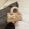 Bolso acolchado estilo Chanel para mujer, nueva moda de primavera 2026, de alta gama y elegante, bolso de hombro bonito, bolso cruzado para el día a día