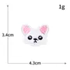 Patch de Bordado de Cabeça de Animal de Desenho Animado Autoadesivo para Bordado de Computador Patch de Decoração DIY para Roupa Patch de Buraco Emblema