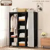 Guarda-roupa simples para uso doméstico no quarto, um guarda-roupa montado resistente e durável, adequado para moradias alugadas, à prova de poeira e econômico