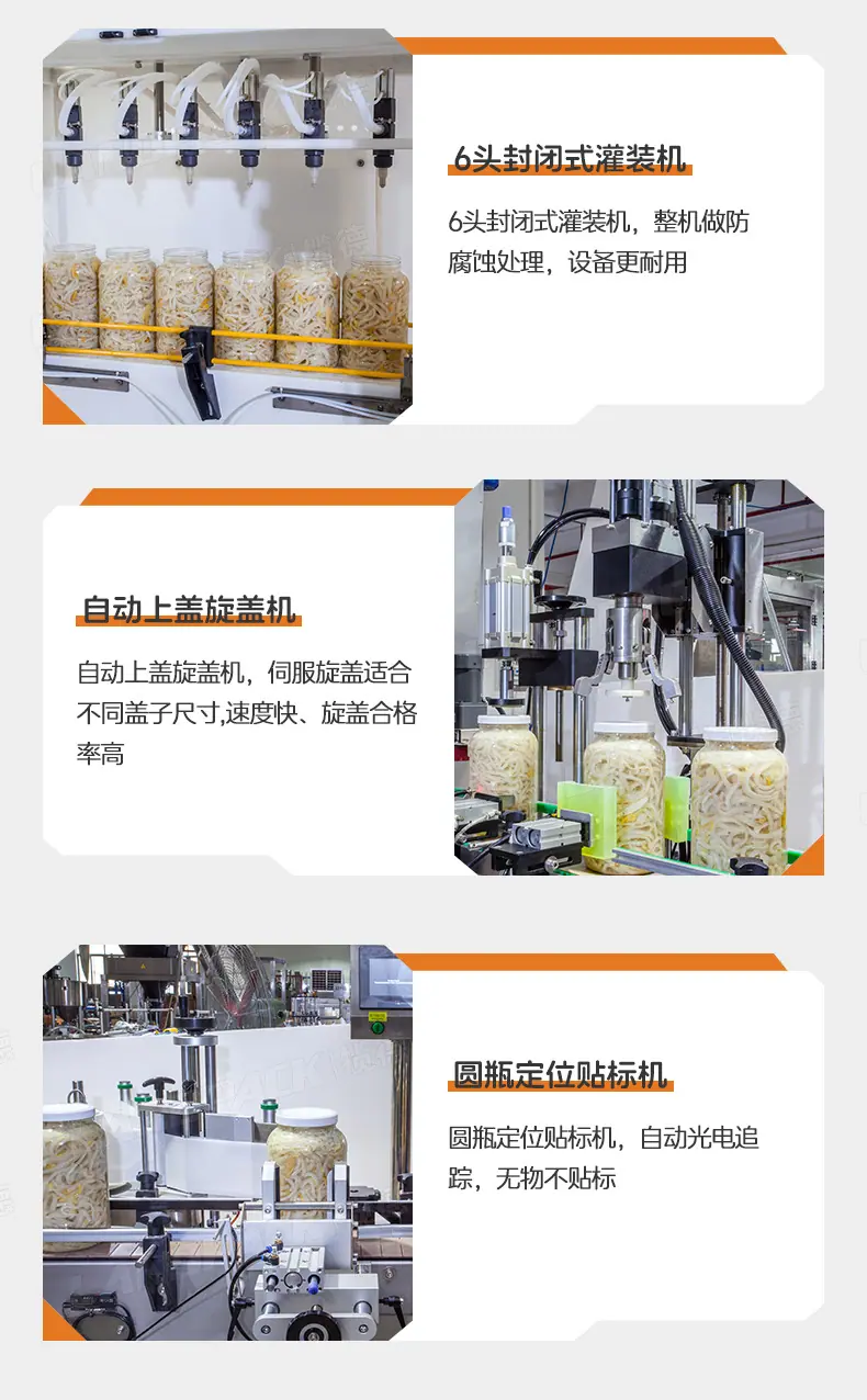 猪皮卤水灌装线(半自动卸垛机-+转盘颗粒灌装机+14头螺杆称