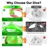 Dados Multifacéticos Cristal K9 Aurora Verde Dnd Trpg Dungeons and Dragons Juego Dnd
