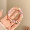 Goma para el pelo de cable de teléfono mate simple, alta elasticidad, no daña el cabello, accesorio de pelo estilo perezoso, versátil para uso diario, accesorio para el pelo de niñas