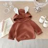 Suéter Nuevo de Otoño Coreano para Bebé 2024 para Niños y Niñas Suéter Pulóver con Capucha con Orejas de Conejo para Bebé