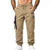 Pantalones Largos Deportivos Casuales de Trabajo para Hombre, Pesados, Microelásticos, Multibolsillos, Pierna Cónica, Transfronterizos Europeos y Americanos, para Exteriores, Entrenamiento Deportivo, Descanso