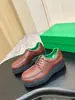 Zapatos de hombre Cross-border BV de cuero genuino con puntera redonda grande, suela gruesa, cordones, zapatos casuales de cuero, zapatos de trabajo para hombre de moda que aumentan la altura, para uso diario