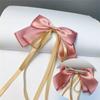 A040 Presilha de cabelo laço estilo coreano acessórios de cabelo de fita feminina estilo doce cocar coreano atacado presilha bico de pato feminina