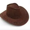 Chapéu de Cavaleiro Americano Cowboy Ocidental Chapéu de Sol de Palco para Homens e Mulheres Chapéu de Cavaleiro Casual da Pradaria Mongol Chapéu de Viagem