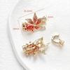 Hebilla de perla Koi con forma de gota de aceite, revestida de cobre dorado de 14 k, joyería artesanal, pulsera, collar, accesorios de conexión con cuentas