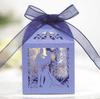Fábrica de origen transfronterizo Día de San Valentín Amor hueco Gracias Caja de dulces de boda Regalo de retorno de boda Caja de dulces con cinta en stock