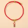 Novo Pulseira de Corda Colorida Dourada Estilo Chinês Sucesso no Exame DIY Tecelagem Manual Pulseira Unissex para um Futuro Brilhante