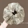Pinza para el Cabello de Tela Tie-Dye Vintage Estilo Francés para Mujer, Elegante Pinza para Cola de Caballo con Acabado de Alta Gama, Accesorio para el Cabello de Color Sólido para la Parte Trasera de la Cabeza