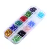 Caja de 720 piezas de cuentas octogonales de cristal de 4 mm en 12 colores, accesorios para joyería hecha a mano DIY, venta caliente transfronteriza