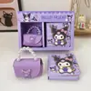 Set de Regalo Caja de Dibujos Animados Sanrio Lindo Cuaderno de PU Pulsera de Perlas Combinación de Accesorios Caja de Regalo para Niñas y Estudiantes