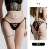 Guiruo Lencería Sexy Malla Transparente Mariposa Lazo Tanga Moldeador de Cuerpo Top con Sujetador Acolchado Conjunto de Tres Piezas 7507