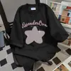 Camiseta de Manga Corta con Diseño de Estampado de Graffiti de Letras de Marca de Moda Verano 2026 Nuevo Top Casual Holgado Vintage
