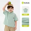 [100% Algodón] Camisas para Niños Dudu, Tops de Algodón Puro para Verano, Ropa Casual de Manga Corta Holgada para Niños