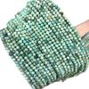 Turquesa natural corte cuenta redonda 2-4mm facetada mineral en bruto Perú cuentas de pino DIY semiacabada cadena larga de cuentas