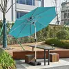 Palo de sombrilla Off-White, Sombrilla para sol de exterior, Sombrilla impermeable para puesto de jardín, Sombrilla de balcón, Sombrilla para quiosco de playa, Sombrilla de seguridad